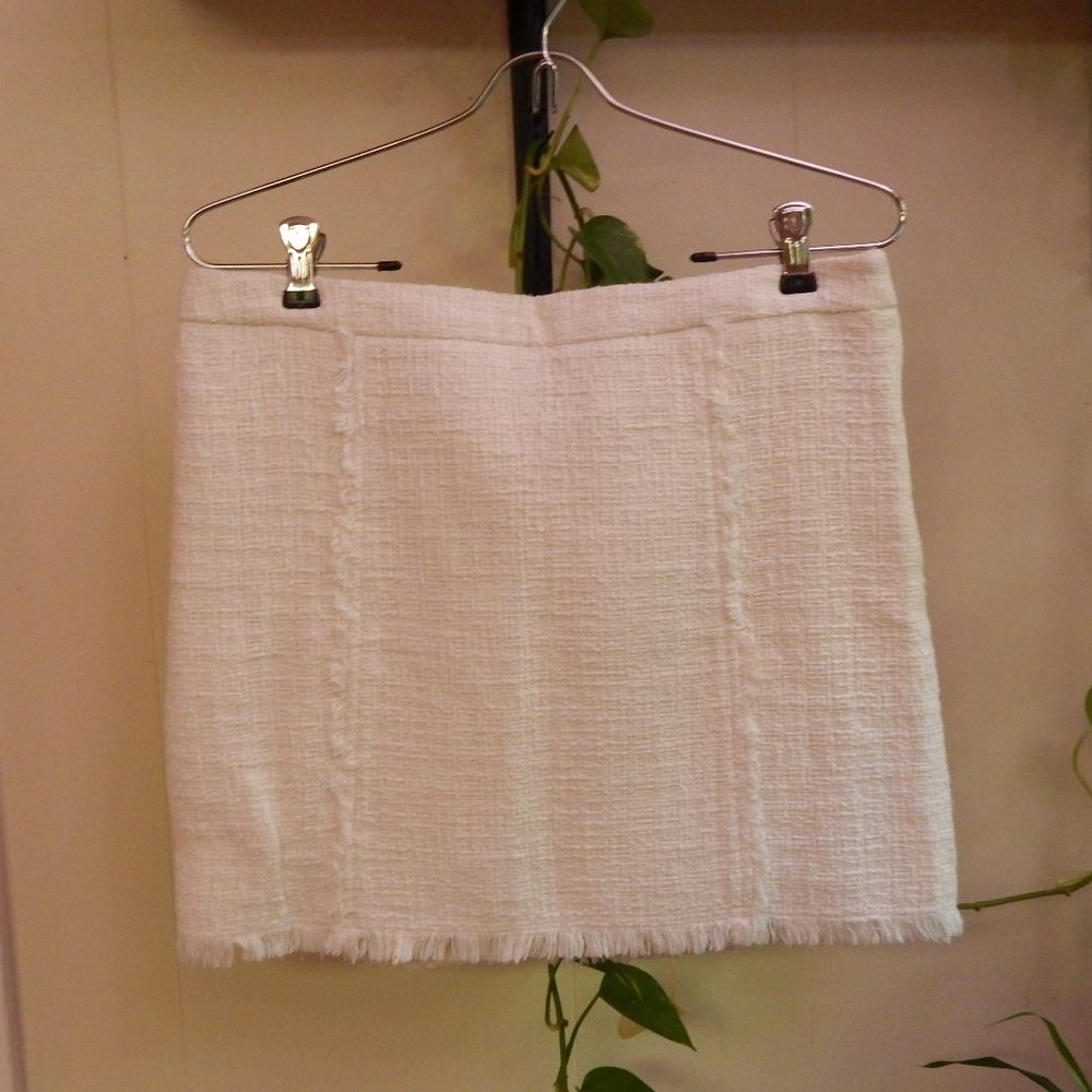 Dalia Woven White Mini Skirt 6